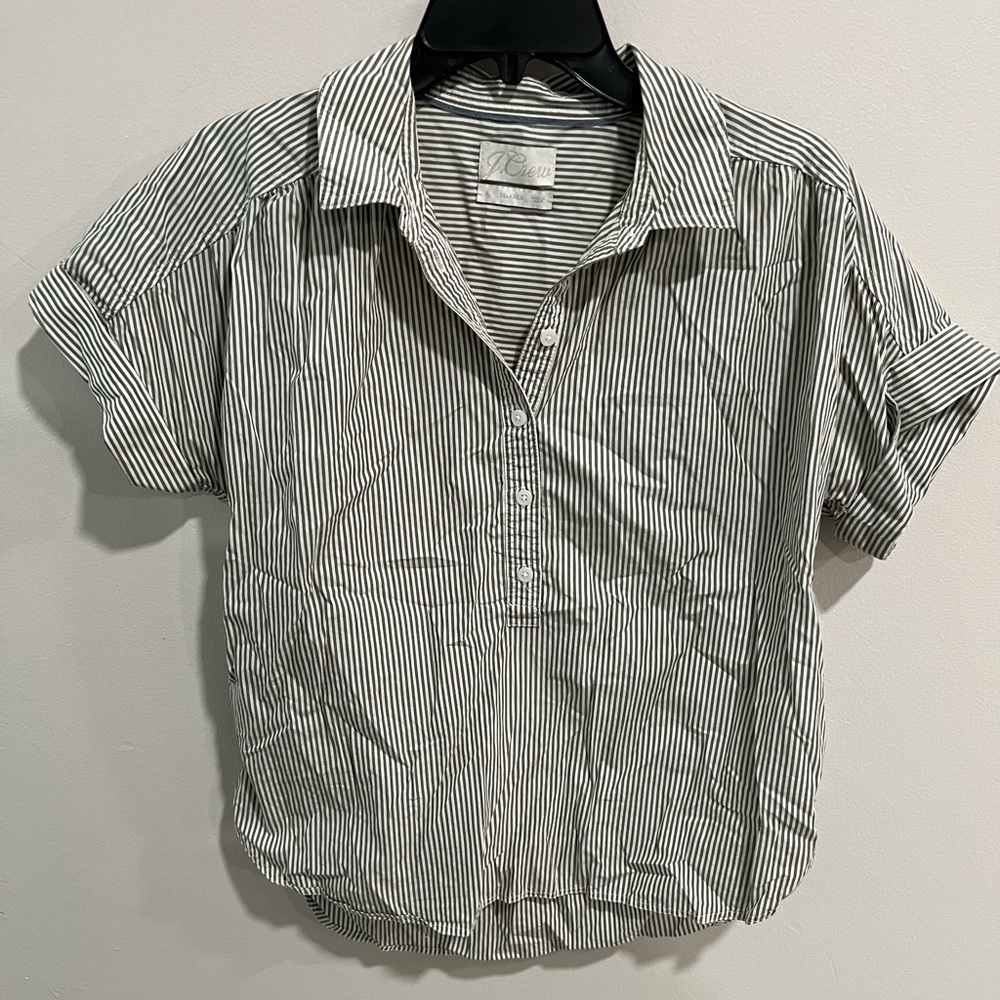 J crew Relaxed Striped Button Down Top